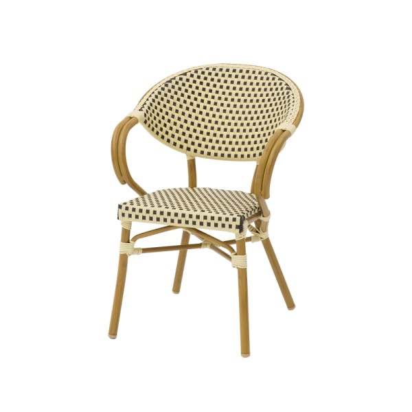 Sessel Clemens Beige-schwarz