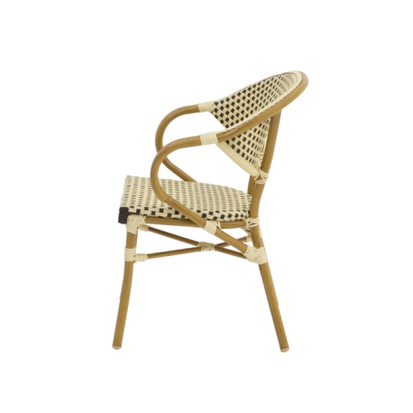 Sessel Clemens Beige-schwarz