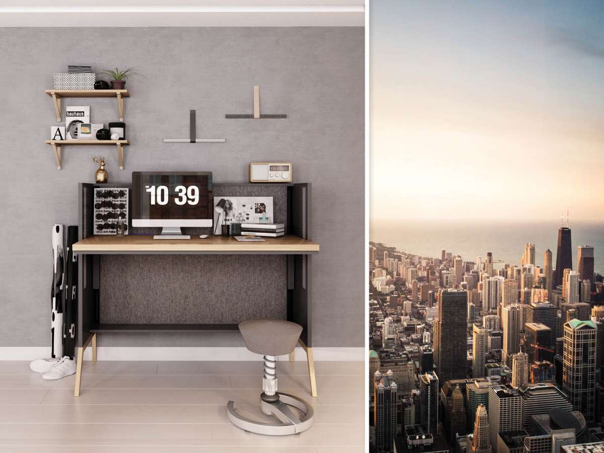 perfektes Homeoffice einrichten mit dem Nest Schreibtisch, Die Rückwand